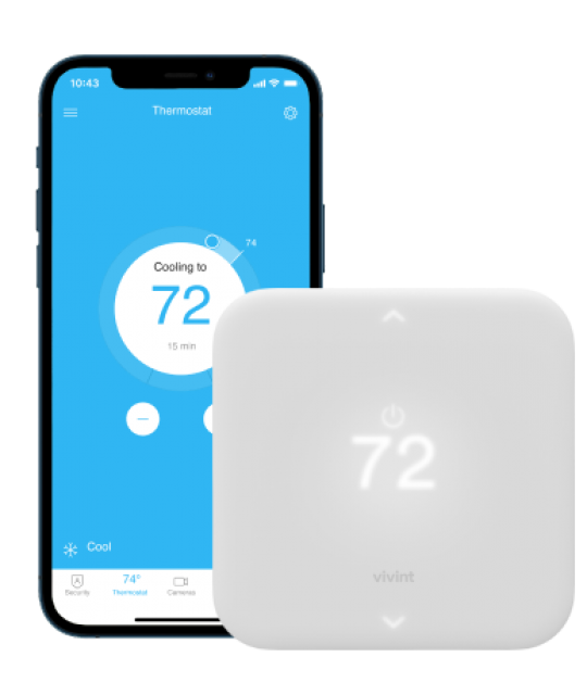 Vivint Smart Thermostat and Vivint app