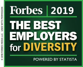Forbes Employee Diversity Award in 2019