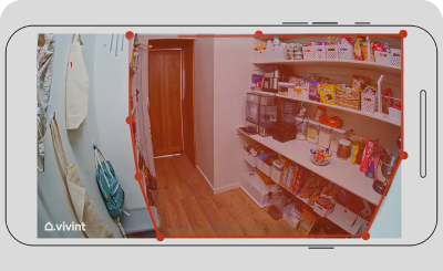 Customized view from Vivint indoor camera in the app