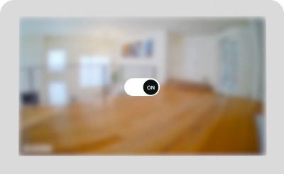 An app view of privacy mode on Vivint indoor camera