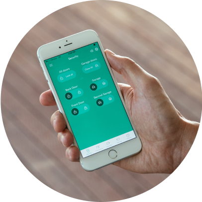 Vivint app showing screen with automations
