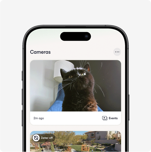 View of Camera controls within the Vivint app