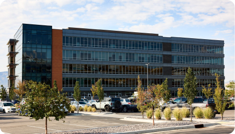 Outside view of the Vivint headquarters in Lehi
