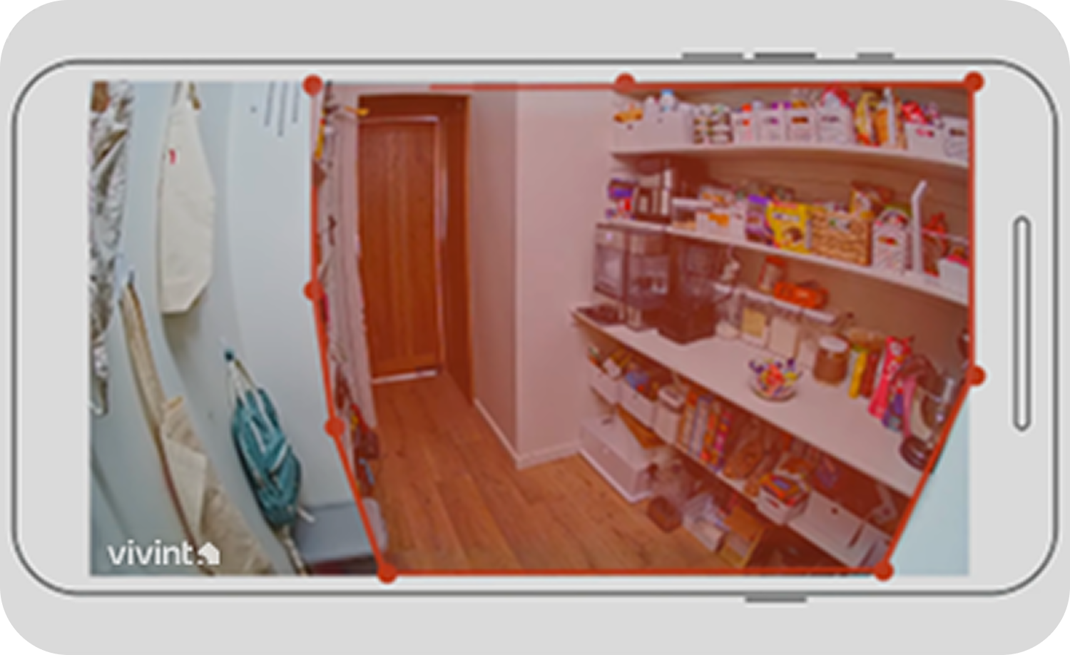 Customized view from Vivint indoor camera in the app