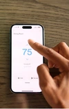 Vivint app thermostat screen