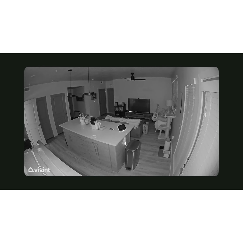 a night time view from Vivint Indoor Camera Pro
