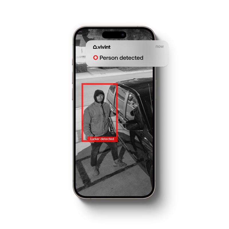 App footage of a lurker detected by the Outdoor Camera Pro 