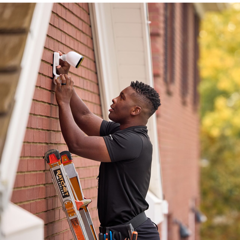 Smart Home Pro installs an Outdoor Camera Pro Gen 2 on a house