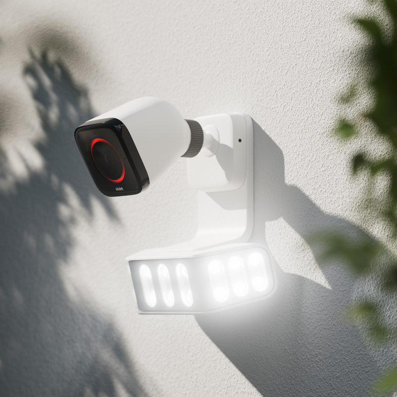 Spotlight Pro and Outdoor Camera Pro (Gen 2) mounted on a house