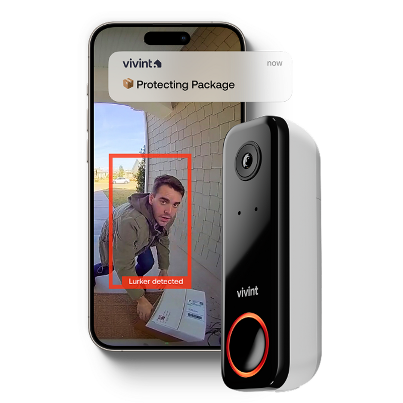 Phone with a vivint notification