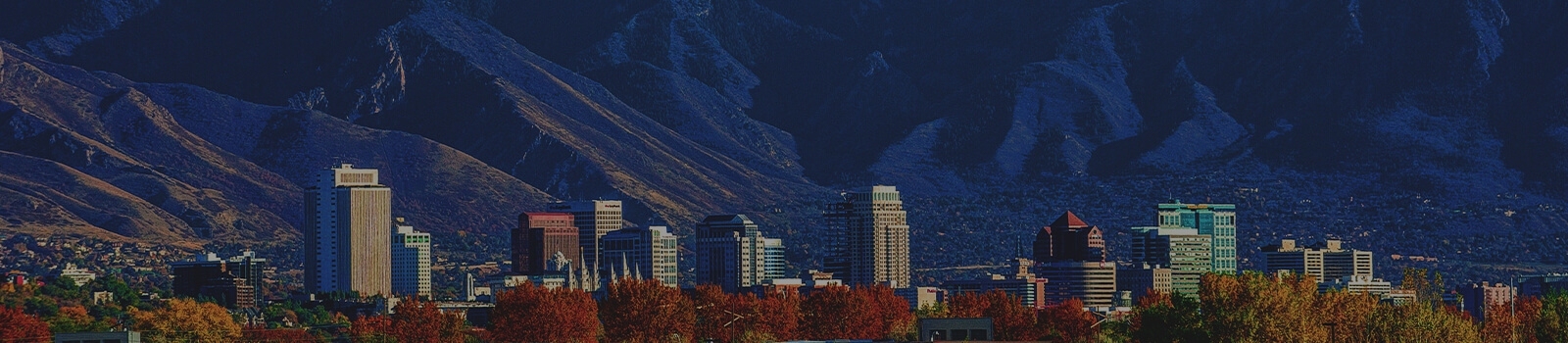 Salt Lake City, Utah with mountains behind the city