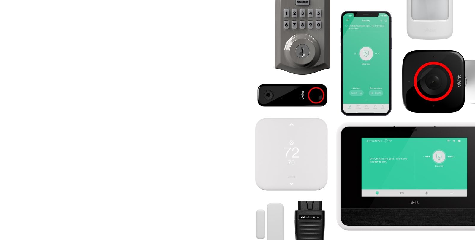 a display of Vivint Smart home automation products