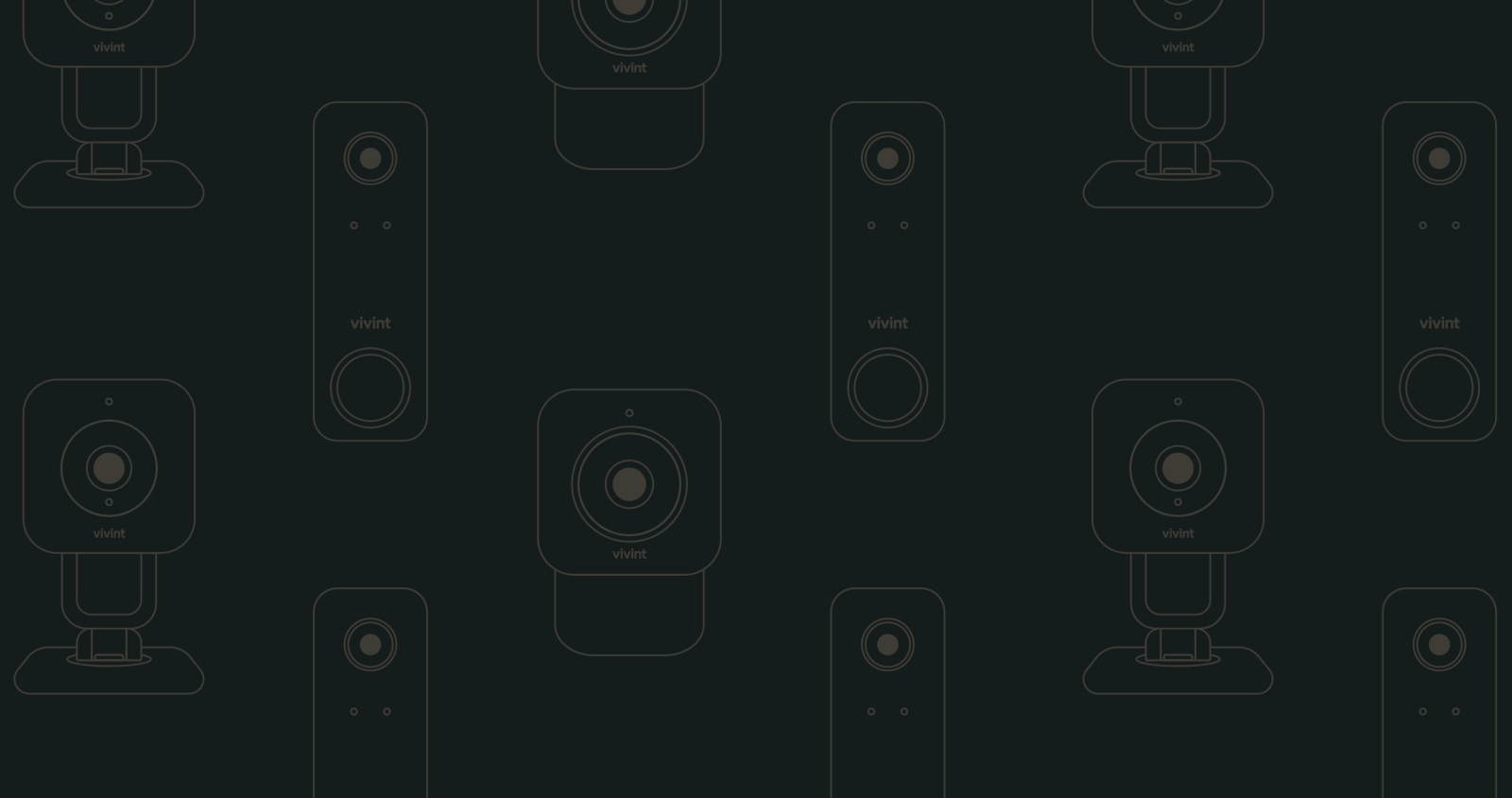 Vivint camera outlines on a black background