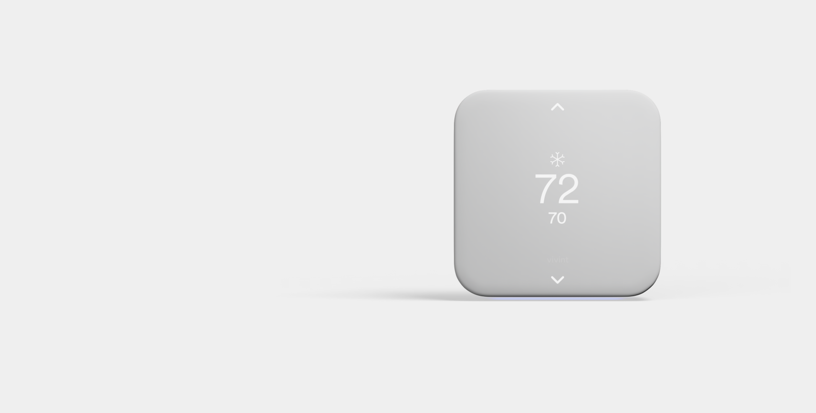 Vivint Smart Thermostat set at 72 degrees Fahrenheit