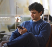 Doorbell camera footage on the Vivint app.
