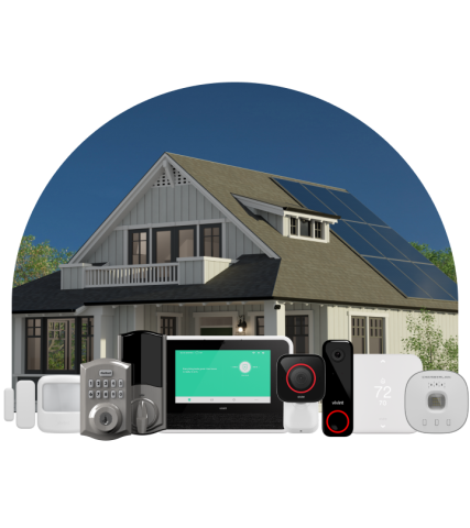 A house with Vivint solar power system products in front of it