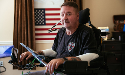 Man in a wheelchair