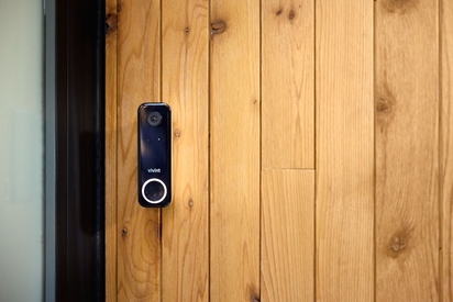 Closeup of the Vivint Doorbell Camera Pro.