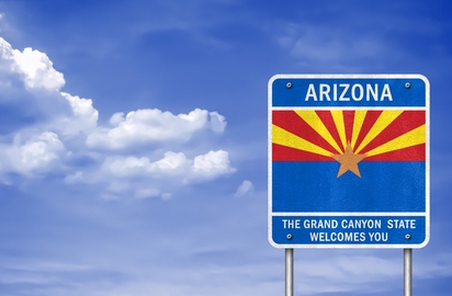 Arizona state road sign.