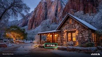 Ai-generated holiday home in Utah.