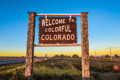 Welcome to Colorado state sign.