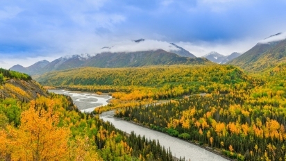 View of an Alaskan mountain.