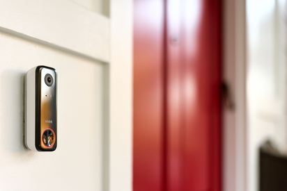 Closeup of the Vivint Doorbell Camera Pro.