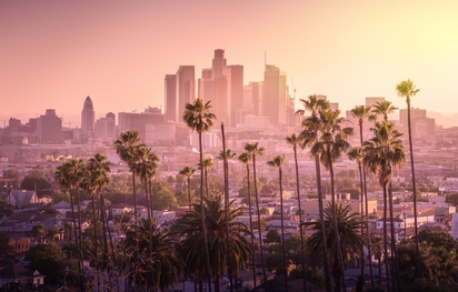 Sunset on Los Angeles.