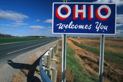 Welcome to Ohio state sign.