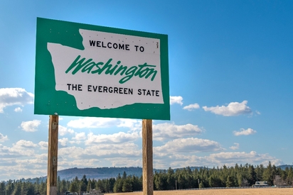Welcome to Washington state sign.