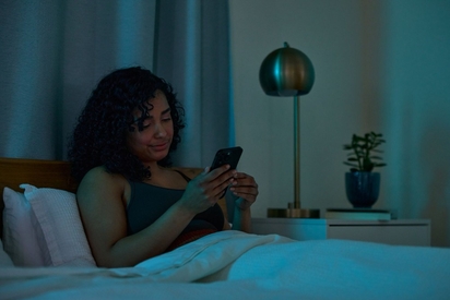 Woman going to bed.