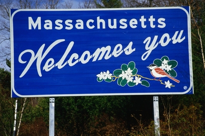 Welcome to Massachusetts state sign.