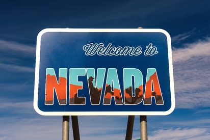 Welcome to Nevada road sign.