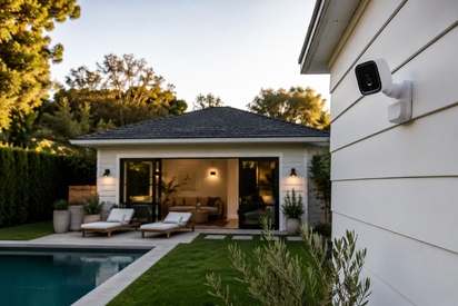 Detached poolhouse.