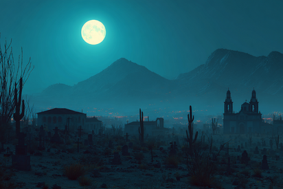 Full moon at night.