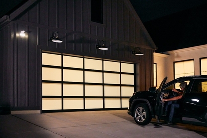 Driver arriving home at night.