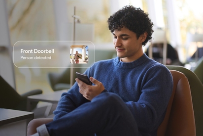 Doorbell camera footage on the Vivint app.