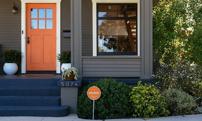 Exterior of a home protected by Vivint.