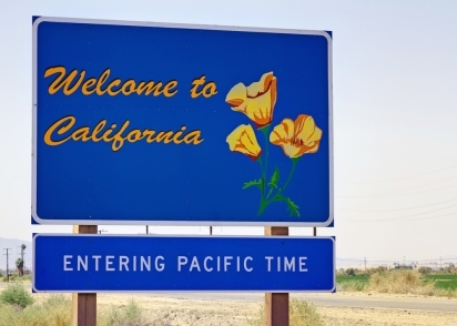 California state road sign.