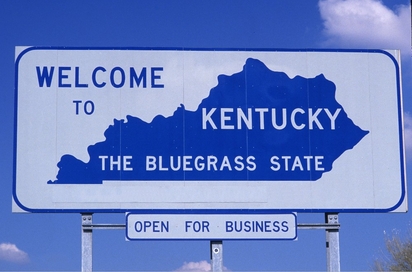 Welcome to Kentucky state sign.