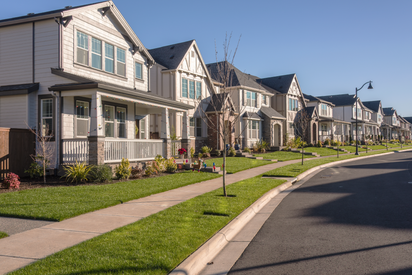 Row of condo housing.