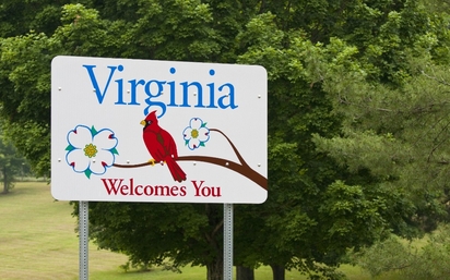 Welcome to Virginia state sign.