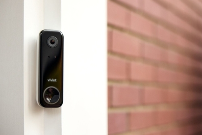 Vivint Doorbell Camera Pro protecting a home's front door.