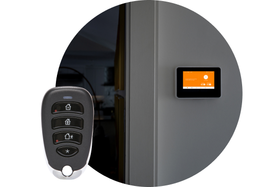 Vivint Smart Hub on the Wall in the Dark