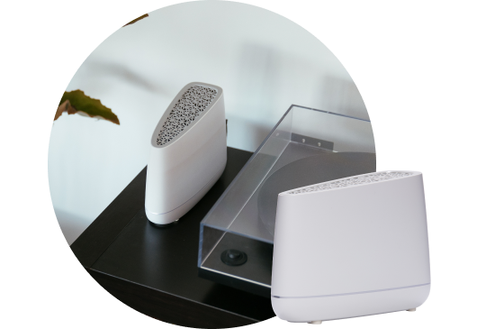 Vivint Smart Drive on a desk next to a laptop