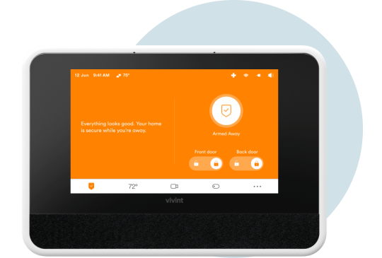 View of system armed away on Smart Hub