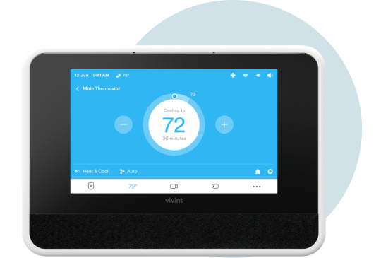 View of system cooling to 72 in 20 minutes on Smart Hub