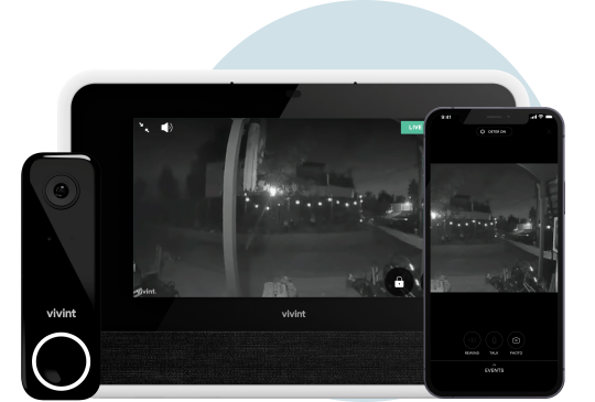 Doorbell Camera app night vision view on smart hub