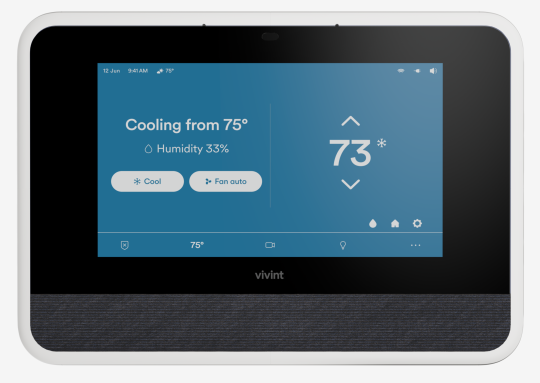 View of system cooling from 73 degrees on Smart Hub