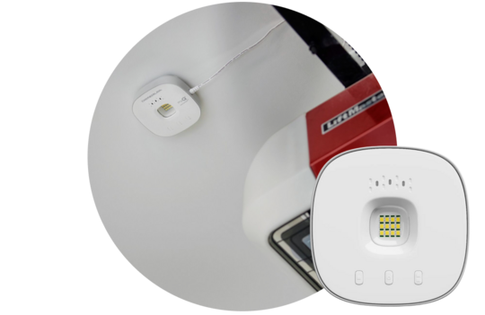 Vivint garage door opener connected to a garag